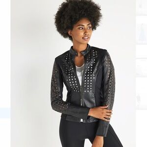 Anatomie perforated zip up jacket XS